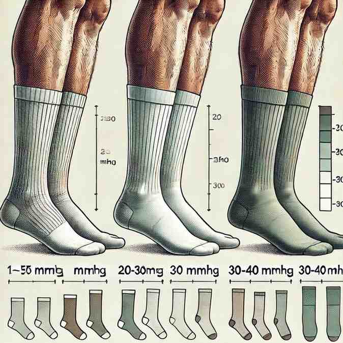 various types of compression ankle socks