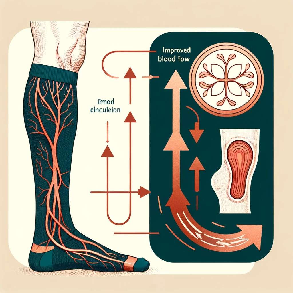 Copper Fit compression socks affect blood circulation in the legs