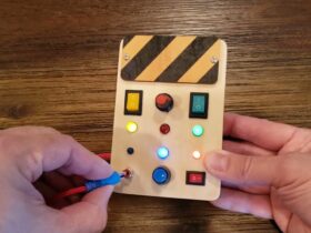 wooden led busy board