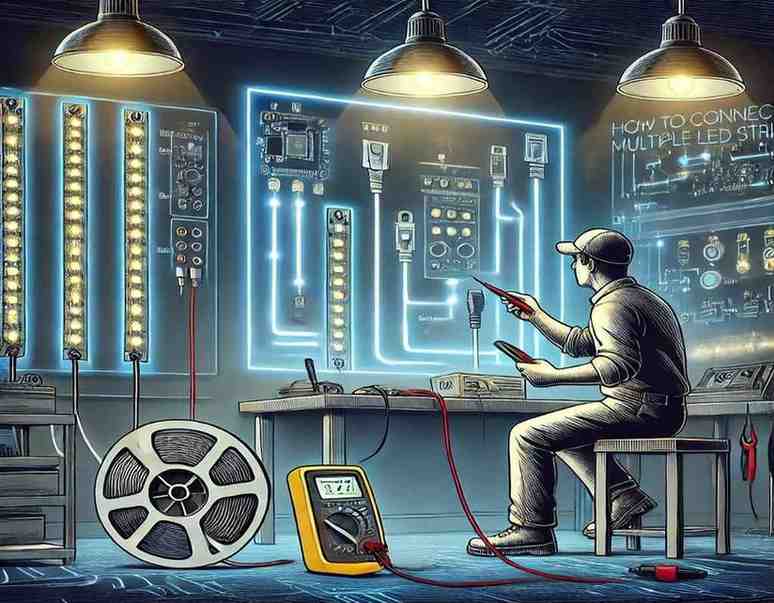 How to Connect Multiple LED Strips to One Power Source focusing on trouble shooting