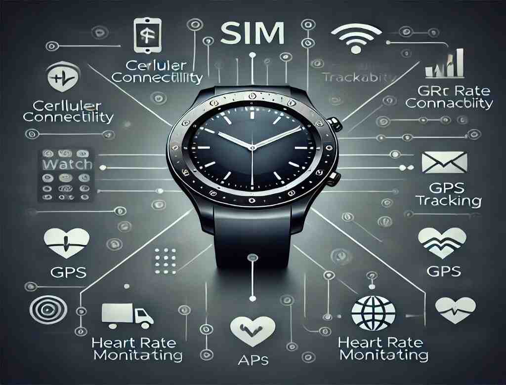 Showing key features to look for in a smart watch with SIM capability. 