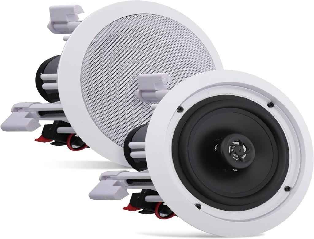 Home Speaker System with Spring Loaded Quick Connections and Dual Poly propylene Cone 