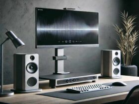 Monitor Stand with Speakers