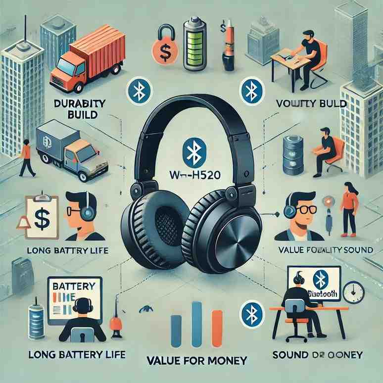 Durability and Build Quality of the Sony WH-CH520 wireless headphones